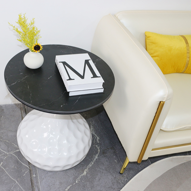 White Round Luxury design metal mini side table for wholesale