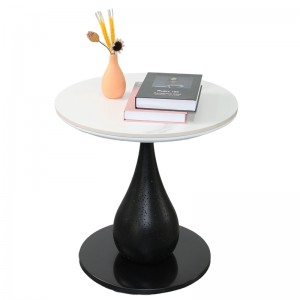 Mini Black Steel Side Table With Slate top
